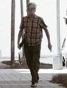 Walter Kutschmann in Miramar, Argentinië, waar hij woonde onder een valse identiteit, 4 januari 1975.