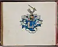 Het wapen Van Botnia in het album amicorum van Juw van Harinxma thoe Slooten (1607-).