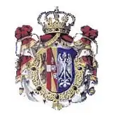 De heraldische adelaar in het wapen van Franz-Ferdinand van Habsburg-Este