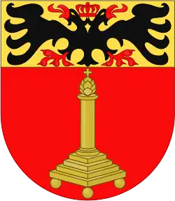 Wapen van Sint-Truiden met perroen