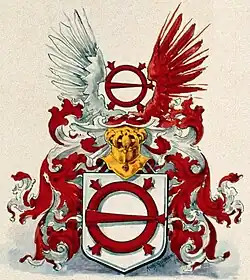 Het wapen van de familie Van Nagell, getekend door Grolman