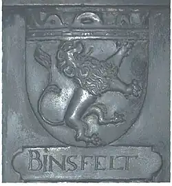 Wapen van de vroegere baronnen Von Binsfeld