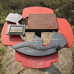 Monument ter nagedachtenis oversteek van de Rijn bij aftocht operatie Market Garden