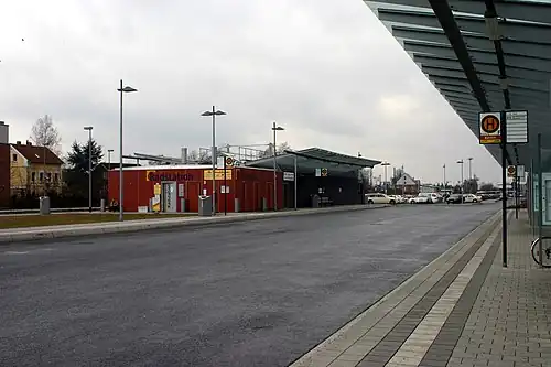 Fiets-terminal bij het station van Warendorf