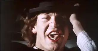 Warren Clarke in A Clockwork Orange (1971).