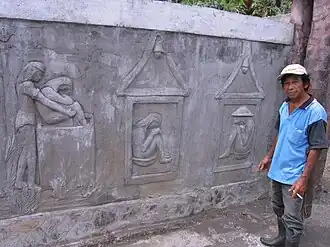 Het plaatsen van een overledene in een waruga