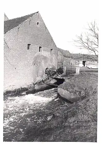 Gestelse molen, het waterrad is verwijderd