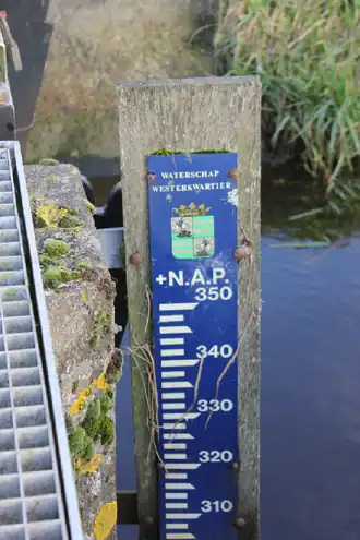 Peilschaal nabij Marum