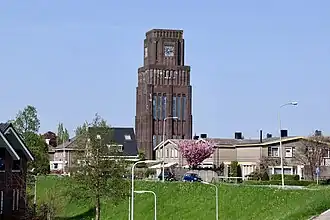 De watertoren vanuit het zuidwesten