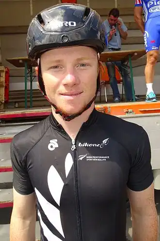 Mudgway bij de start van de Memorial Philippe Van Coningsloo, 2015