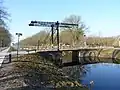 Kanaal de "Hunebrug", tussen Almelo en de voormalige Pruisische grens aangelegd. Gemetselde bruggehoofden en een ijzeren bovenbouw