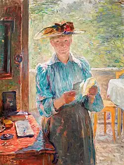 Bertha Wegmann, Portret van de Zweedse pianiste Henna Lucia Bauck, 1890