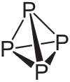 Structuurformule van witte fosfor
