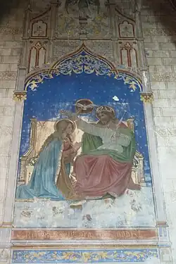 Muurschildering Kroning van Maria