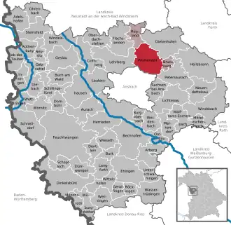 Kaart van Weihenzell