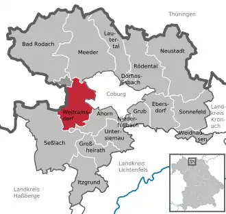 Kaart van Weitramsdorf
