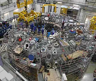 Interieur kernfusiereactor Wendelstein 7-X