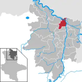 Kaart van Werben (Elbe)