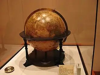 Globe, in 1541 vervaardigd door Mercator, opgedragen aan Granvelle