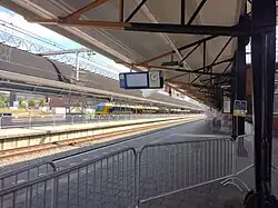 De perrons tijdens de grootschalige werkzaamheden bij het station in 2024