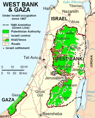 Kaart van Palestina