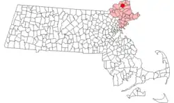 Locatie van West Newbury