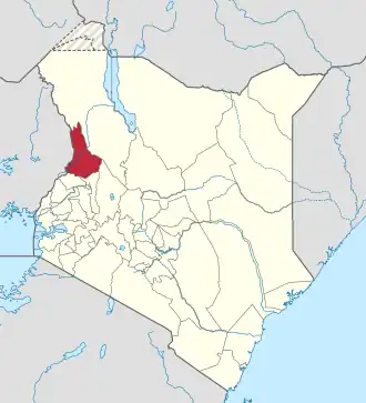 Kaart van West Pokot County