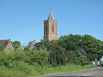 In de Kerk van Westbroek stond jarenlang het voorval met witte kalk beschreven.