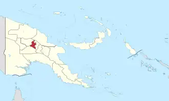 Kaart van Western Highlands