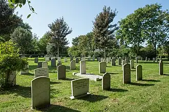 Overzicht met Brits graf