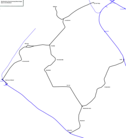 WSM-lijnen in het zwart en spoorlijnen in het blauw