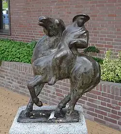 Paard en ruiter in 's-Gravenzande