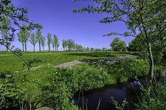 Het terrein vanuit het zuidoosten