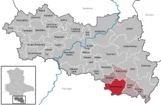 Kaart van Wetterzeube