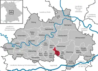 Kaart van Wettstetten