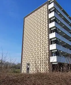 Weverflat, gevel met weefmotief (Gennep)