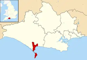 Kaart van Weymouth and Portland