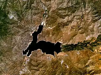 Satellietfoto van Lake Isabella