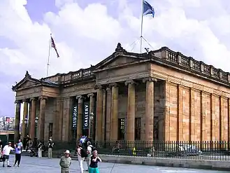 De Scottish National Gallery gezien van de noordelijke kant