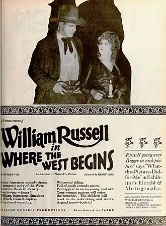 Advertentie voor Where the West Begins