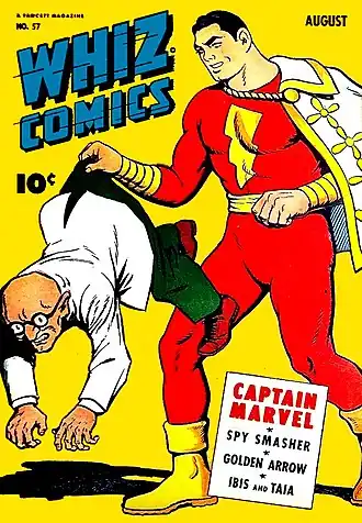 Doctor Sivana op de cover van Whiz Comics in 1945