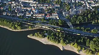 Monding in de Rijn bij Neuwied