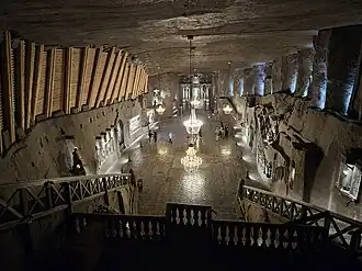 Ondergrondse kapel in de zoutmijn