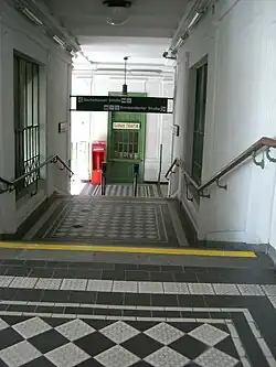 Het westelijke trappenhuis.