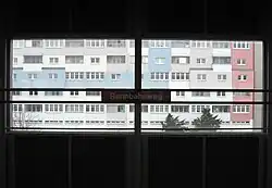 de Trabrenngründe gezien uit het station.