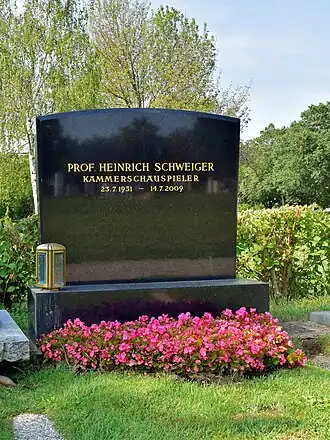 Graf Heinrich Schweiger, Wiener Zentralfriedhof, Wenen