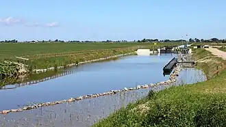 De sluis in het Wierzijlsterrak