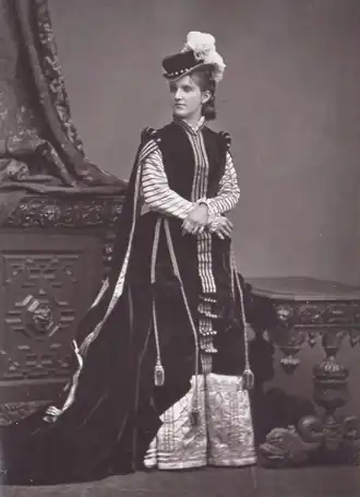 Alice Renaud in Les huguenots, tussen 1870 en 1875.