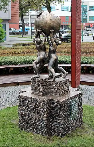 Het Wikipedia-monument in Słubice