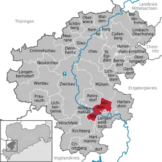 Kaart van Wildenfels